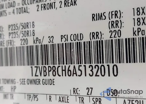 2010 Ford Mustang Gt z USA, uszkodzony, nr VIN 1ZVBP8CH6A5132010